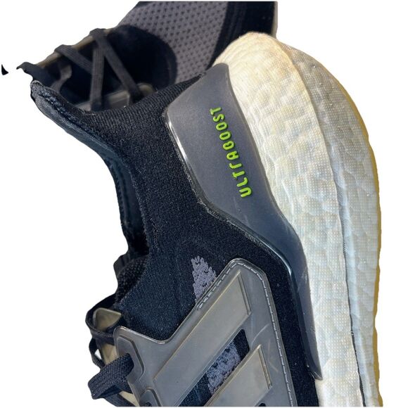 Adidas Ultraboost 21 Shoes Mens Sz 9 Black Gray Running Comfort Walking Gym main image 7